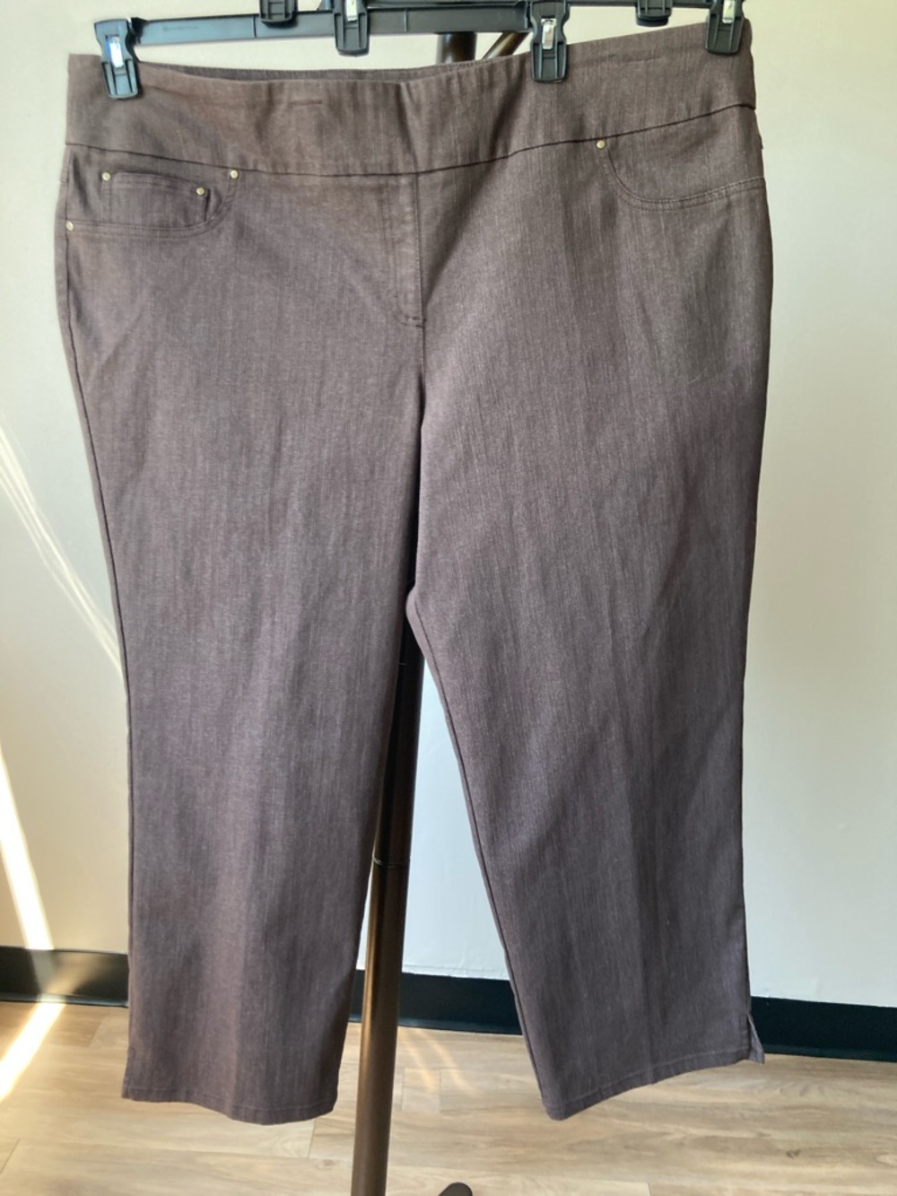 Ruby Rd ankle pant slimming contour waistband pant 24W